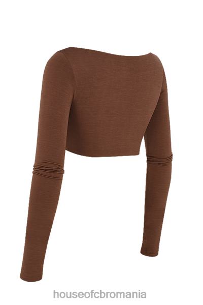 îmbrăcăminte House of CB crop top cu ciocolată angelita X4F68749