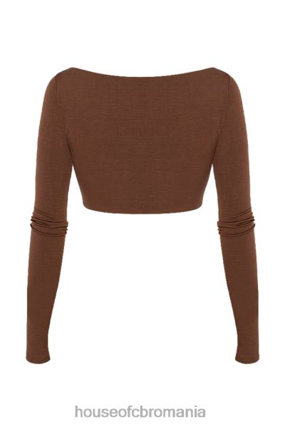 îmbrăcăminte House of CB crop top cu ciocolată angelita X4F68749