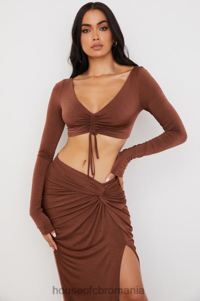 îmbrăcăminte House of CB crop top cu ciocolată angelita X4F68749