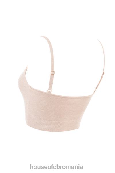 îmbrăcăminte House of CB crop top din tricot pufos crem lorna X4F68779