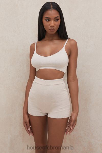 îmbrăcăminte House of CB crop top din tricot pufos crem lorna X4F68779