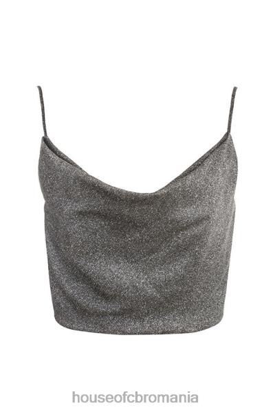 îmbrăcăminte House of CB crop top lulia argintiu X4F68774