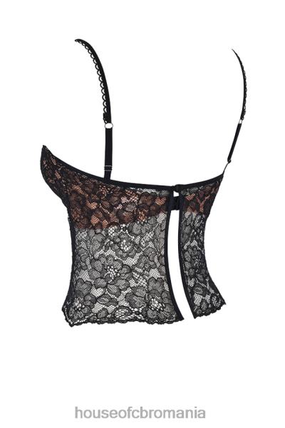îmbrăcăminte House of CB jacinta negru dantela cami top X4F68686