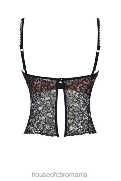 îmbrăcăminte House of CB jacinta negru dantela cami top X4F68686