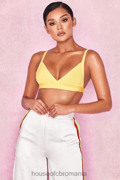 îmbrăcăminte House of CB jae galben bandaj bralet top X4F68817