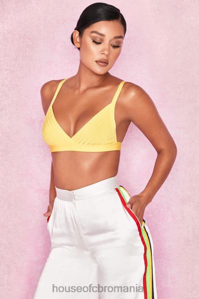 îmbrăcăminte House of CB jae galben bandaj bralet top X4F68817