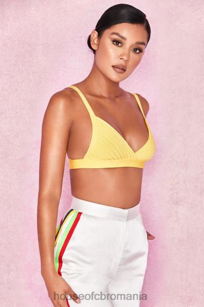 îmbrăcăminte House of CB jae galben bandaj bralet top X4F68817