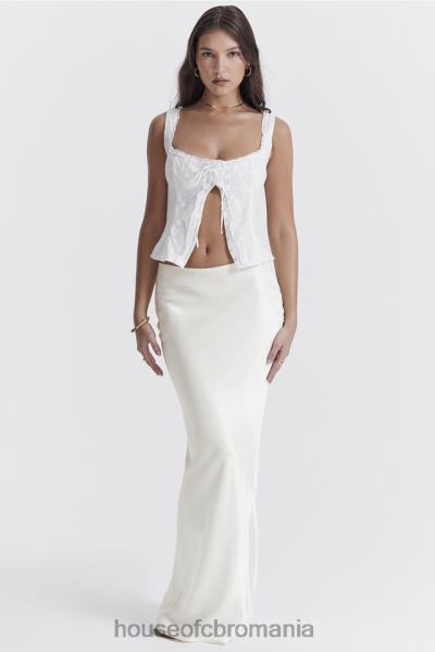 îmbrăcăminte House of CB juana white broderie engleză top X4F68676