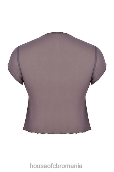 îmbrăcăminte House of CB maia mov inchis cravata fata top X4F68708