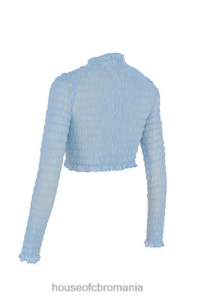 îmbrăcăminte House of CB mistress rocks delight albastru pudra, crop top înconjurat X4F68740