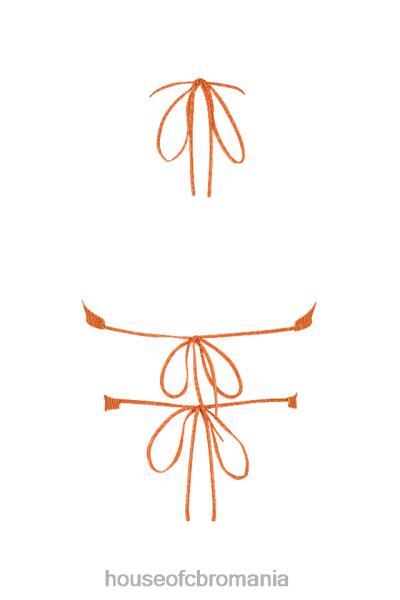 îmbrăcăminte House of CB mistress rocks vacay mode portocaliu crop top cu gât halter X4F68747