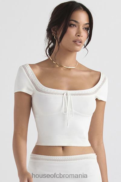 îmbrăcăminte House of CB nola ivory dainty tricot top X4F68716