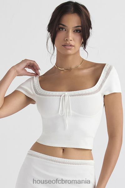 îmbrăcăminte House of CB nola ivory dainty tricot top X4F68716
