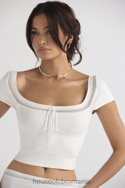 îmbrăcăminte House of CB nola ivory dainty tricot top X4F68716