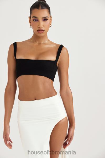 îmbrăcăminte House of CB top bandeau plisat negru luciana X4F68724