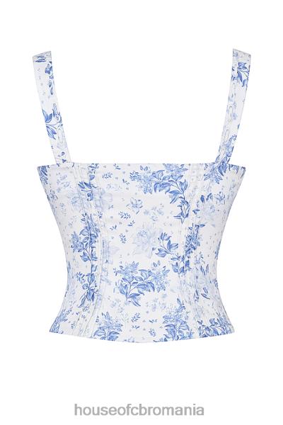 îmbrăcăminte House of CB top chicca albastru cu imprimeu floral X4F68678