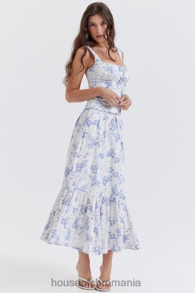 îmbrăcăminte House of CB top chicca albastru cu imprimeu floral X4F68678