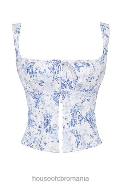 îmbrăcăminte House of CB top chicca albastru cu imprimeu floral X4F68678