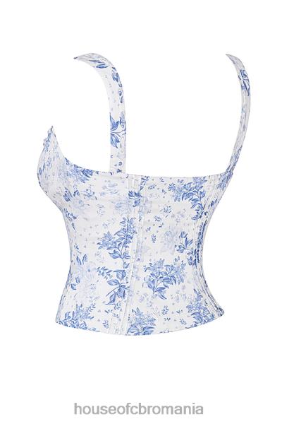 îmbrăcăminte House of CB top chicca albastru cu imprimeu floral X4F68678