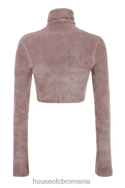 îmbrăcăminte House of CB top cropped chenille suri rose X4F68688