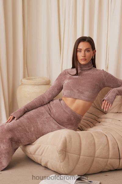 îmbrăcăminte House of CB top cropped chenille suri rose X4F68688