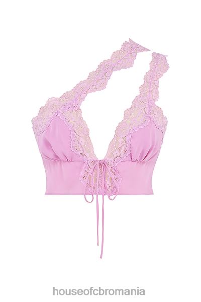 îmbrăcăminte House of CB top cropped floaty lorena roz X4F68711