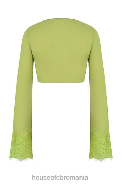 îmbrăcăminte House of CB top cropped tara lime georgette X4F68737
