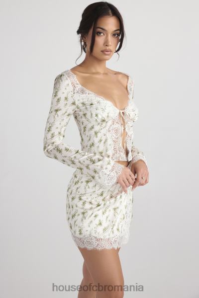 îmbrăcăminte House of CB top cu dantelă cu imprimeu clarissa garden X4F68717