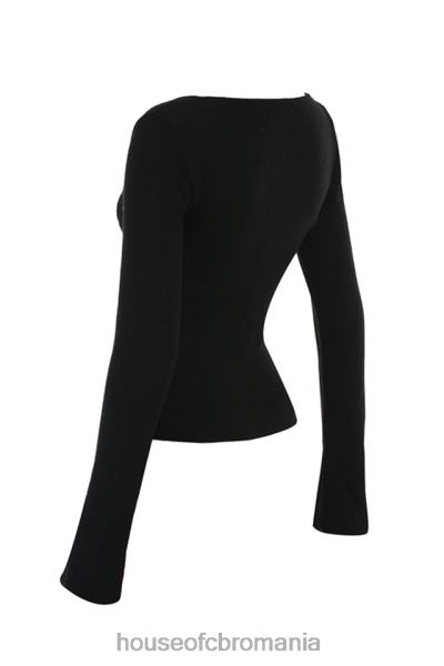 îmbrăcăminte House of CB top cu dantelă neagră candice X4F68682