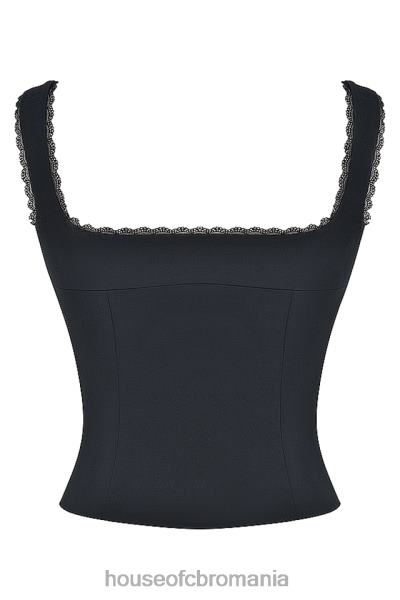 îmbrăcăminte House of CB top cu dantelă neagră noura X4F68664