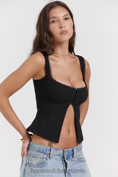 îmbrăcăminte House of CB top cu dantelă neagră noura X4F68664