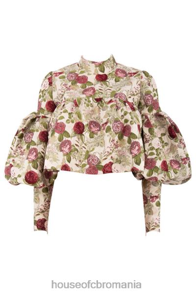 îmbrăcăminte House of CB top cu volane vintage naeve floral X4F68809
