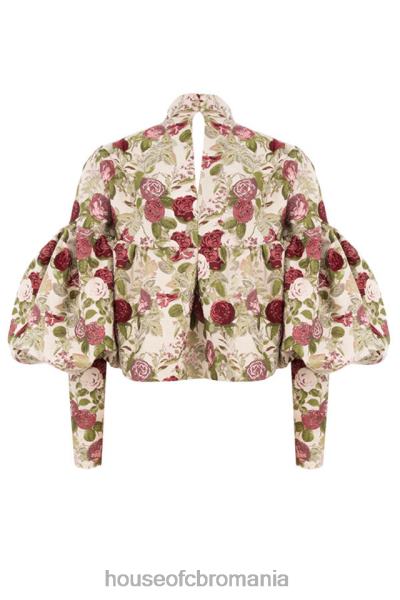 îmbrăcăminte House of CB top cu volane vintage naeve floral X4F68809