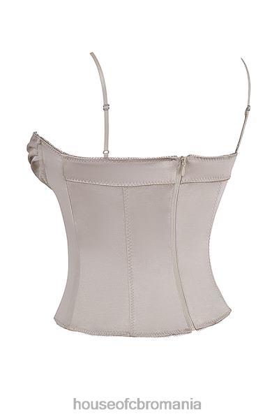 îmbrăcăminte House of CB top din satin chantal champagne X4F68683