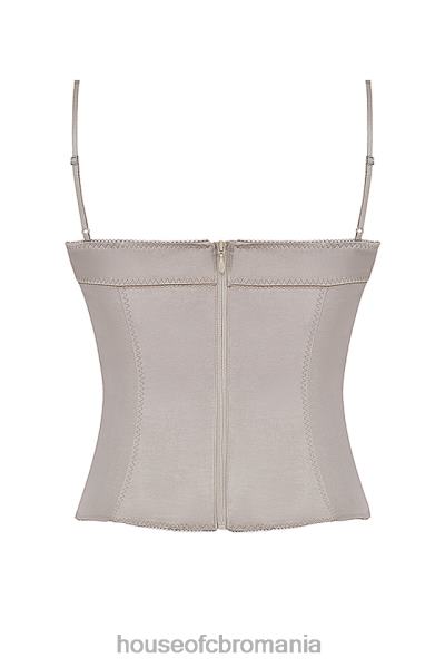 îmbrăcăminte House of CB top din satin chantal champagne X4F68683