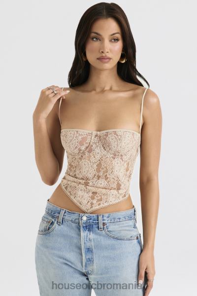 îmbrăcăminte House of CB top fernanda crem paisley dantela X4F68702