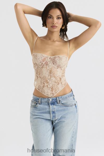 îmbrăcăminte House of CB top fernanda crem paisley dantela X4F68702