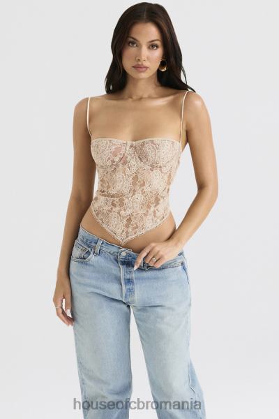îmbrăcăminte House of CB top fernanda crem paisley dantela X4F68702