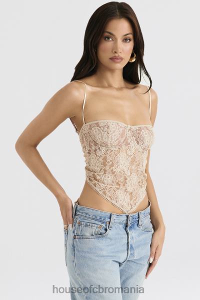 îmbrăcăminte House of CB top fernanda crem paisley dantela X4F68702
