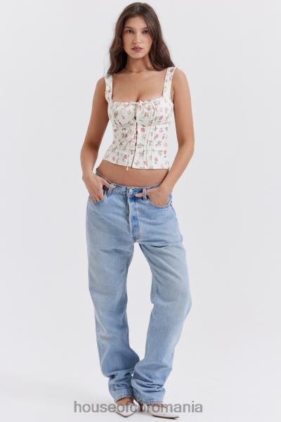 îmbrăcăminte House of CB top floral cu imprimeu chicca rose X4F68677