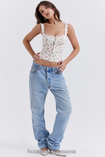 îmbrăcăminte House of CB top floral cu imprimeu chicca rose X4F68677