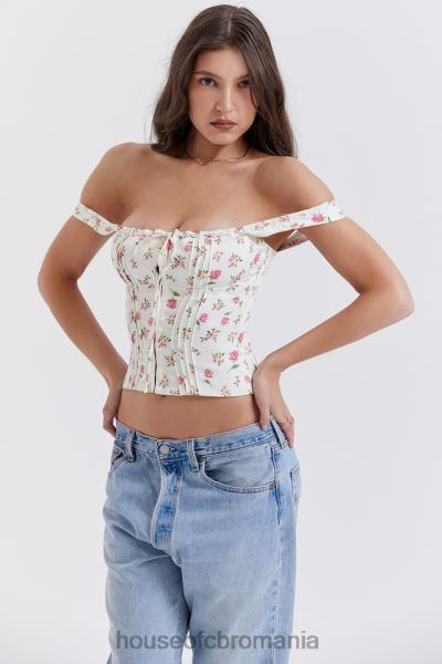 îmbrăcăminte House of CB top floral cu imprimeu chicca rose X4F68677
