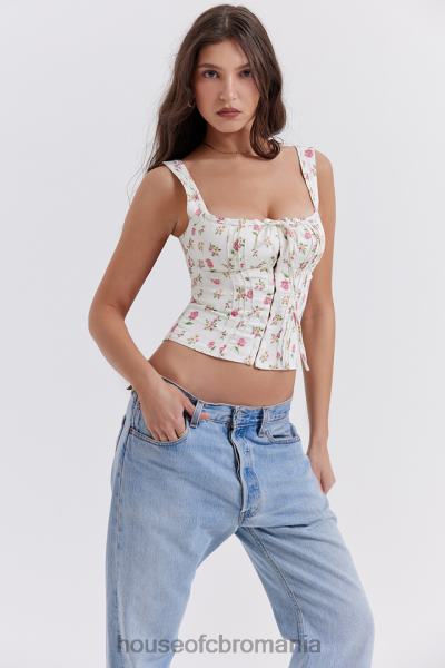 îmbrăcăminte House of CB top floral cu imprimeu chicca rose X4F68677