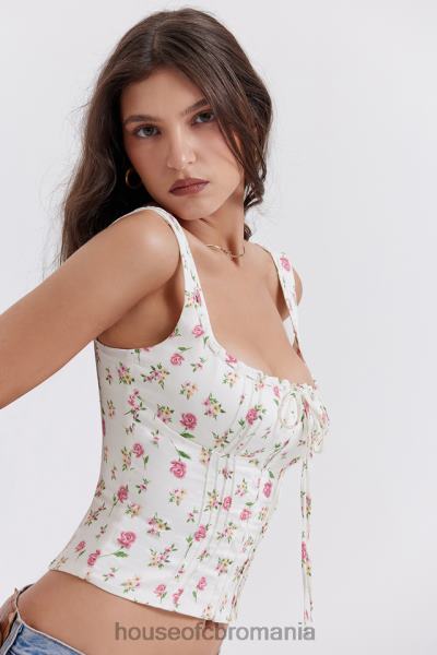 îmbrăcăminte House of CB top floral cu imprimeu chicca rose X4F68677