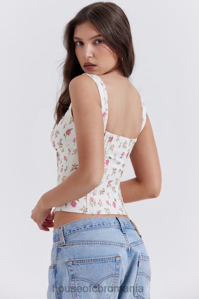 îmbrăcăminte House of CB top floral cu imprimeu chicca rose X4F68677
