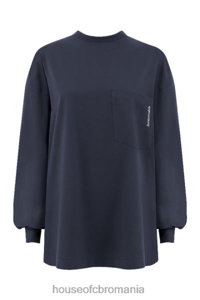 îmbrăcăminte House of CB top strata bleumarin cu mânecă lungă X4F68787