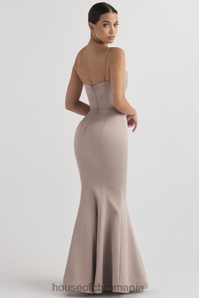 nunti House of CB rochie din satin ciuperci violette coada de pește X4F681149