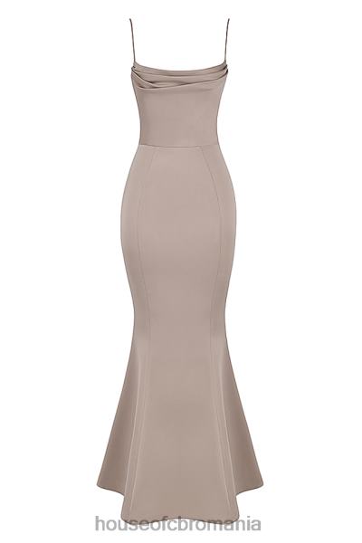 nunti House of CB rochie din satin ciuperci violette coada de pește X4F681149