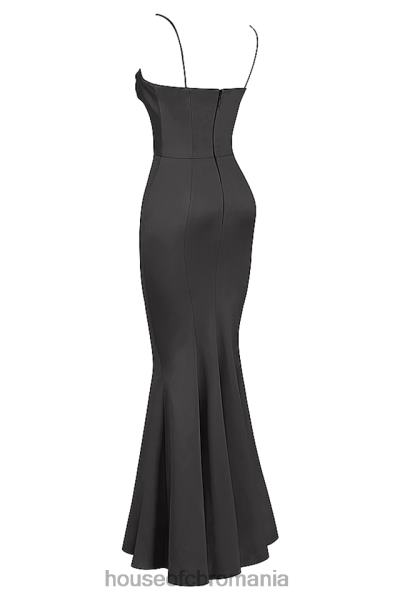 nunti House of CB rochie din satin violette shadow coada de pește X4F681152