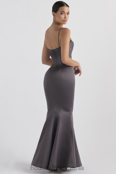 nunti House of CB rochie din satin violette shadow coada de pește X4F681152